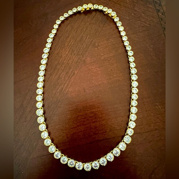 Exquisite Vintage Henri Bendel Swarovski Crystal Graduated Signed Necklace  EUC - Picture 1 of 16